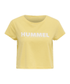 Hummel hmlLEGACY Cropped T-Shirt Damen Gelb F5081