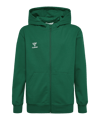 Hummel GO 2.0 Kapuzenjacke Kids Grün F6140
