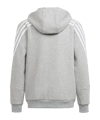 adidas Future Icons Kapuzenjacke Kids Grau Weiss - grau