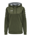 Sweat à capuche femme Hummel verte F6084 
