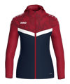 Veste à capuche femme JAKO Icon bleue rouge F901 