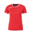 Kempa Curve Maillot T-shirt Femme Rouge Blanc F02 