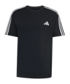 adidas Essentials 3-Stripes Single Jersey Left Chest Branded T-Shirt Schwarz