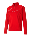 Sweat à capuche PUMA teamRISE à demi-fermure éclair rouge F01