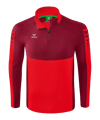 Sweat à capuche Erima SIX WINGS Demi-Zip enfants rouge
