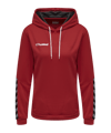 Sweat à capuche femmes rouge Hummel Authentic Poly 