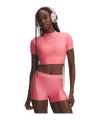 Under Armour HeatGear Crop Mock Femmes Rose C600