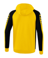 Erima Veste à Capuche Femme Six Wings - 65% Polyester 35% Coton - Coupe Dobby - Poches Zippées