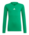 adidas Team Base Top langarm Kids Dunkelgrün