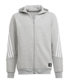 adidas Future Icons Kapuzenjacke Kids Grau Weiss - grau