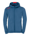 Kempa Player giacca con cappuccio grigio  rosso F08