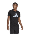 adidas Run Icons 3 Bar Logo Tee Black - schwarz