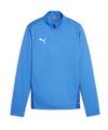 Sweat-shirt à zip 1/4 de Training PUMA teamGOAL enfant bleu F02
