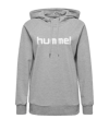 Hummel Logo Sweat à capuche coton femmes gris F20 