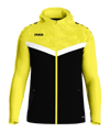 JAKO Iconic Kapuzenjacke Schwarz Gelb F808