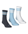 adidas 3 Stripes Crew 3er Pack Chaussettes Bleu