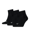 PUMA Quarter Plain 3P Chaussettes Noir C200