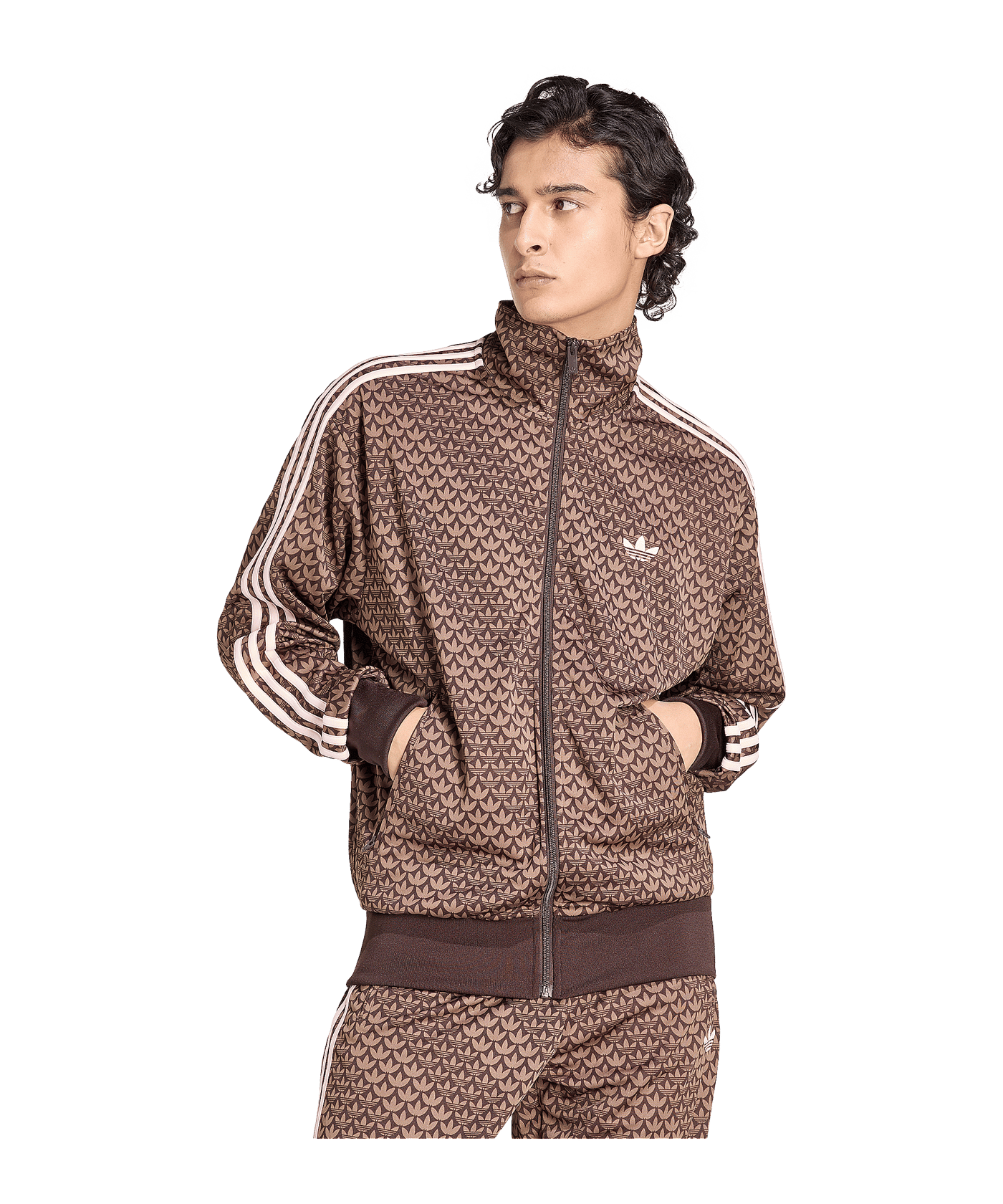adidas Originals Firebird Loose Monogram Jacke Braun - braun