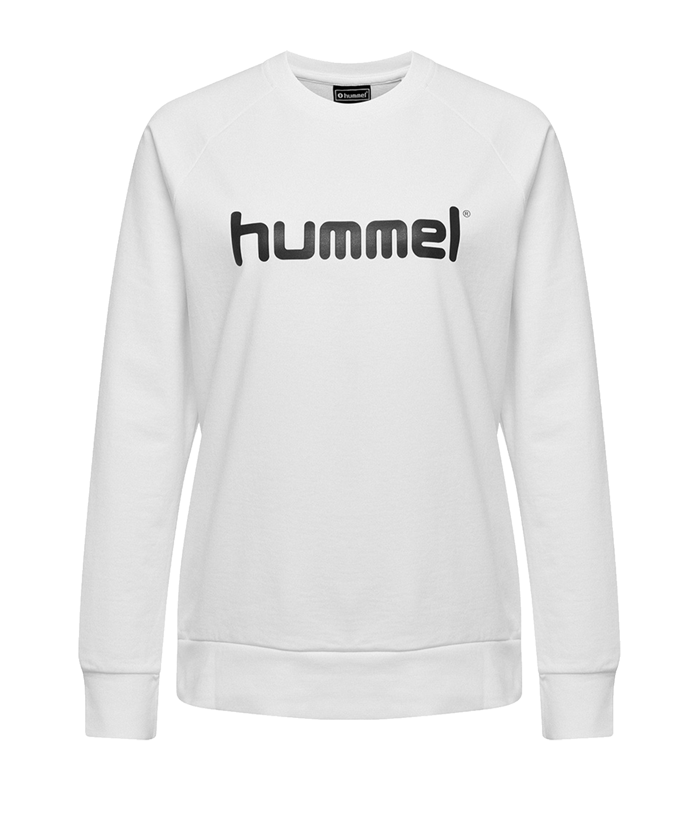Hummel Cotton Logo Sweatshirt Damen Weiss F9001 - weiss