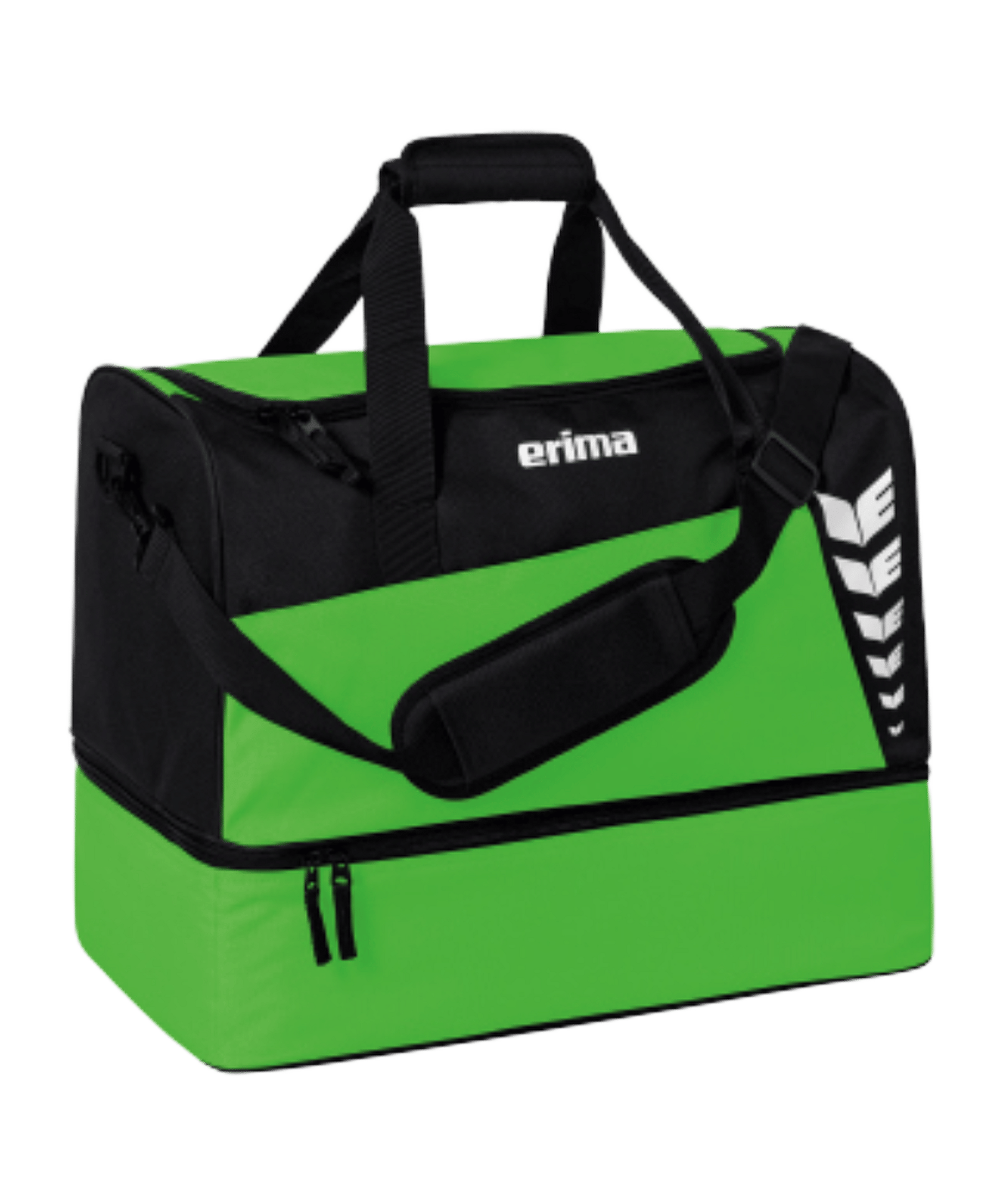 Erima Six Wings Sporttasche mit Bodenfach Gr. M Grün Schwarz - gruen