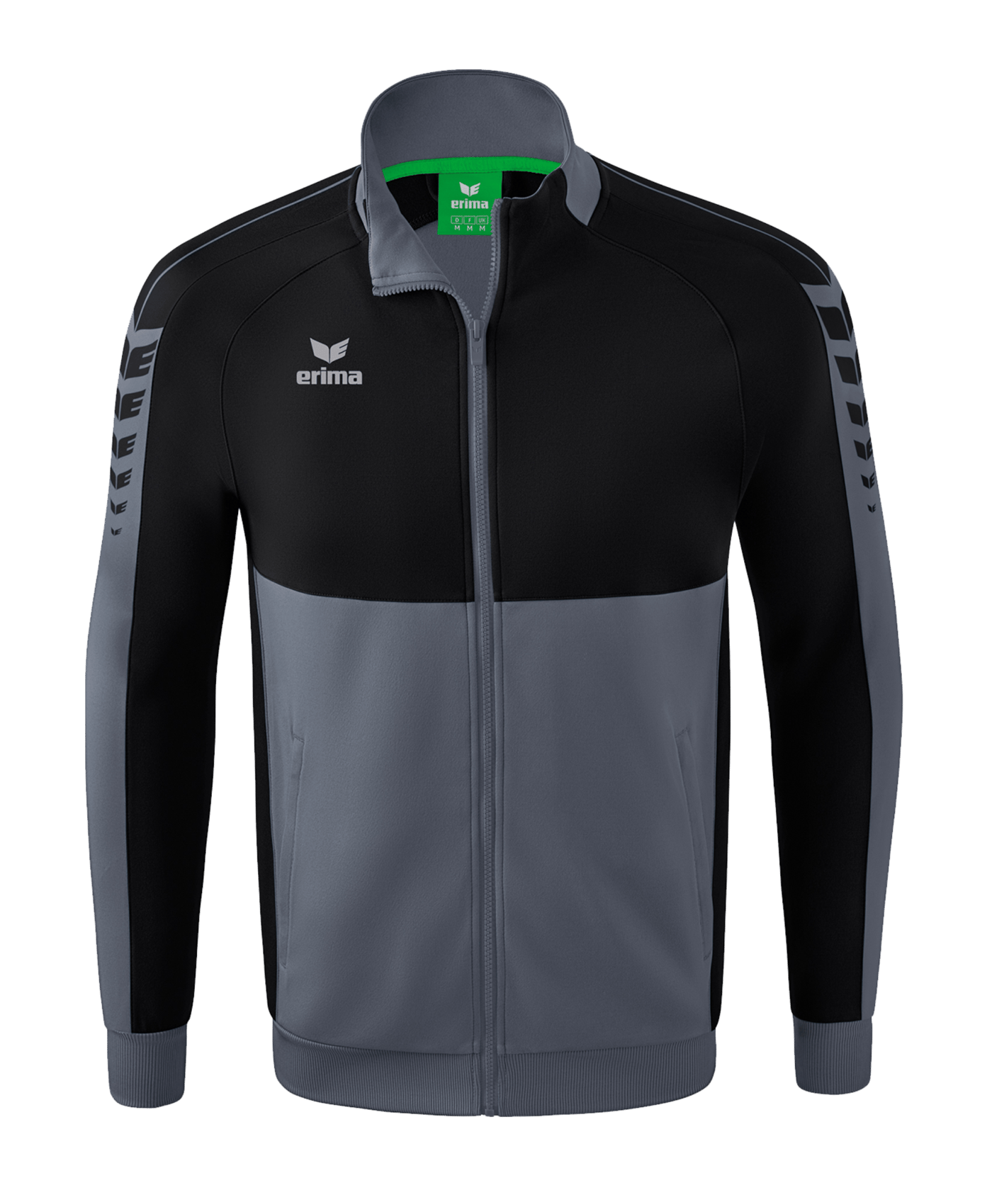 Erima Six Wings Worker Jacke Kids Grau Schwarz - grau