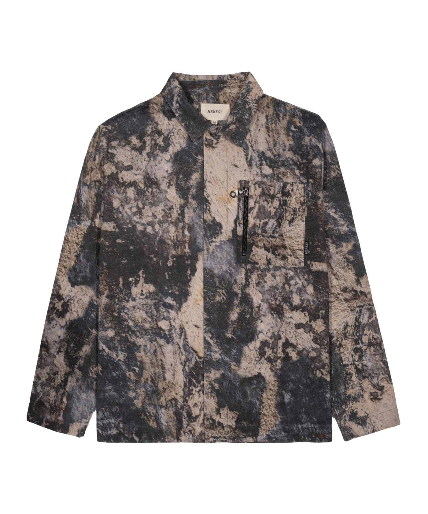 HERESY Fresco Over Hemd Grau Beige - grau