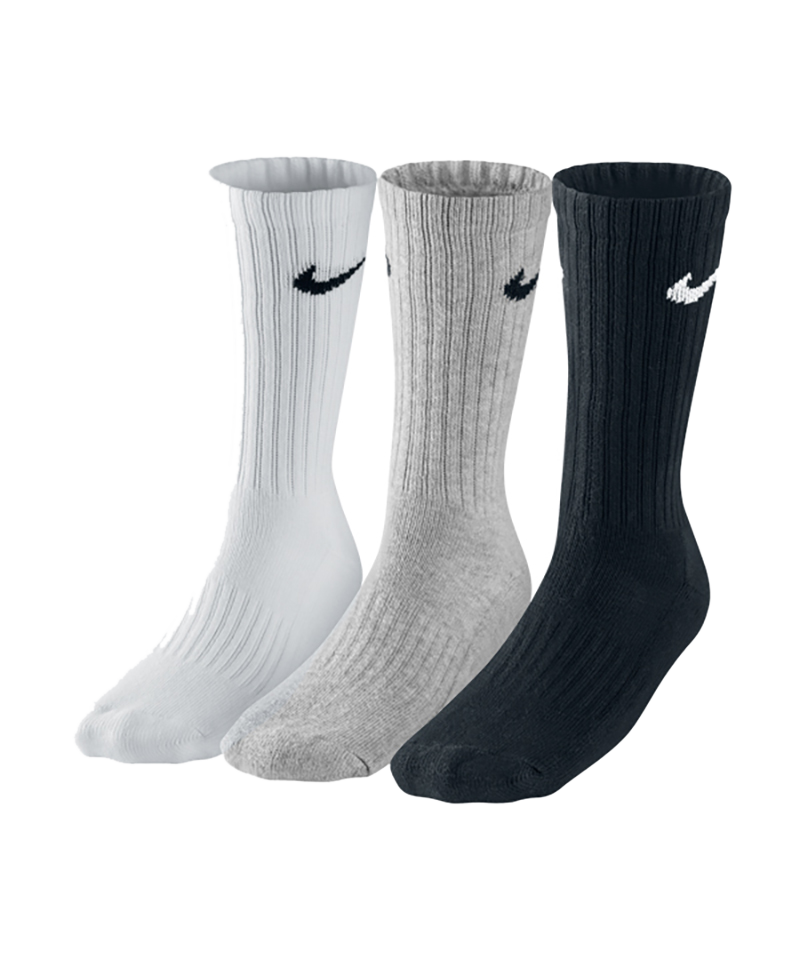 Nike Value Cotton Crew 3er Pack Socken F965 - weiss