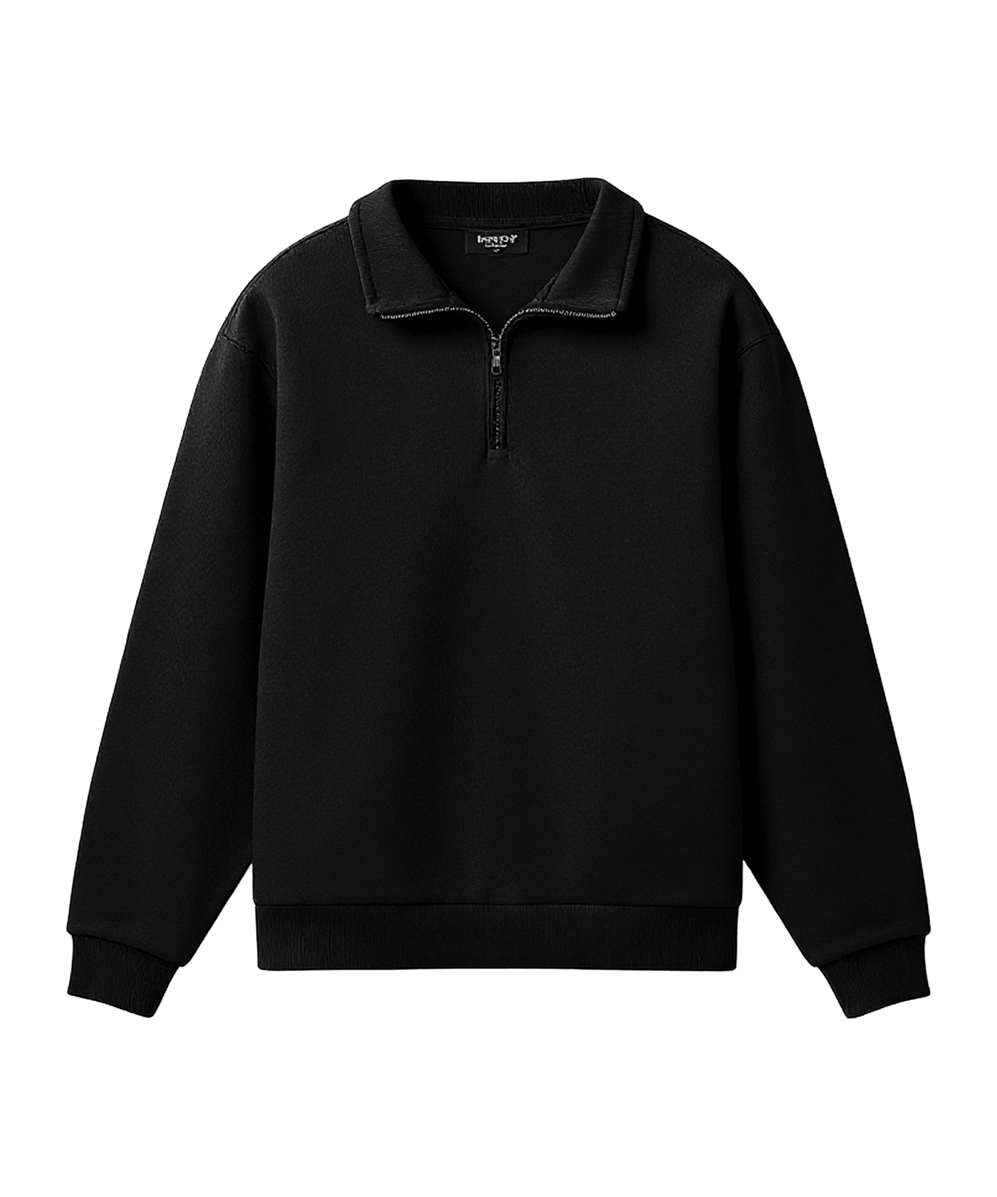 Burocs Essential Mock Neck Sweatshirt Schwarz - schwarz