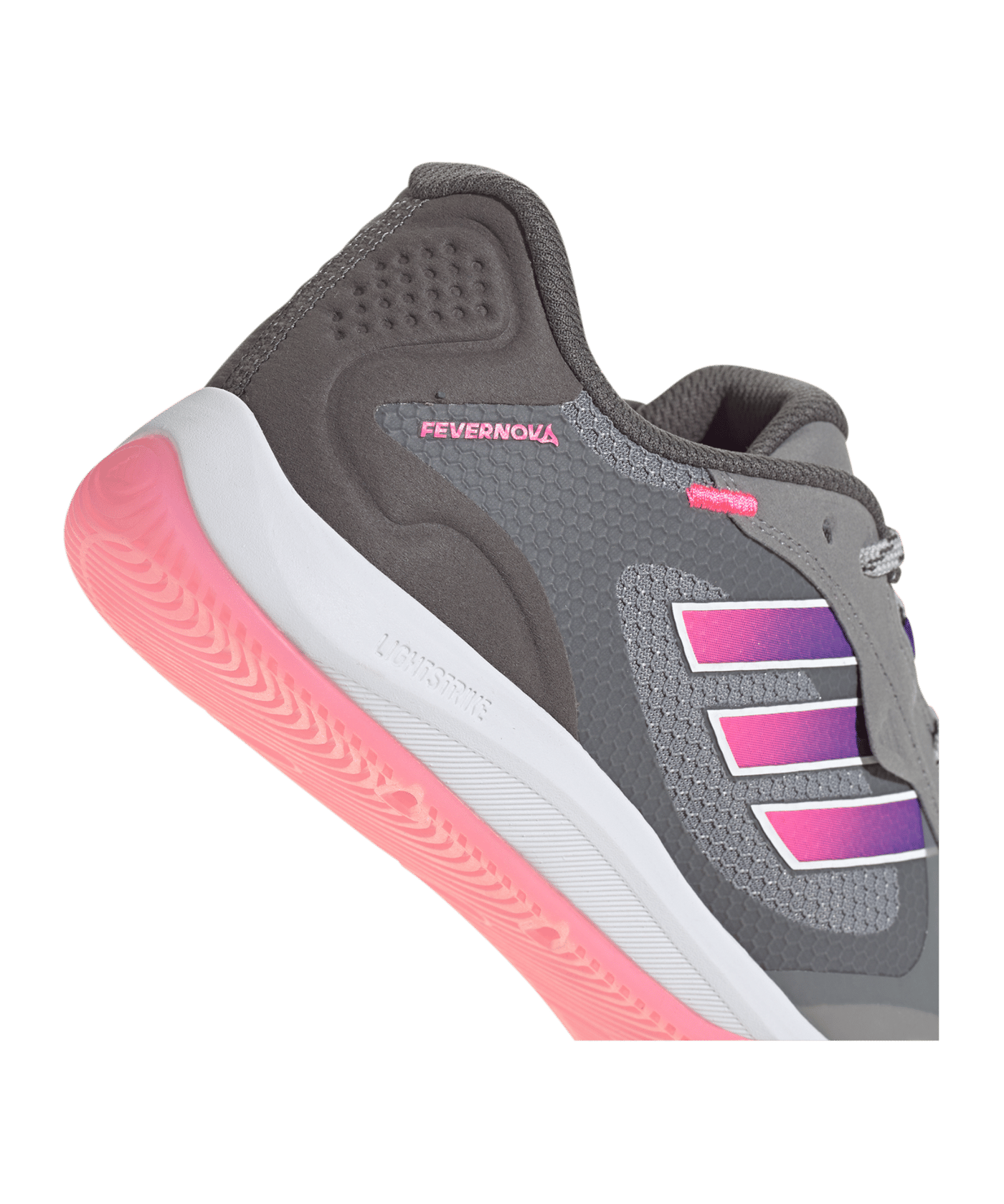 adidas Fevernova Court IN Halle Grau Pink Blau - grau