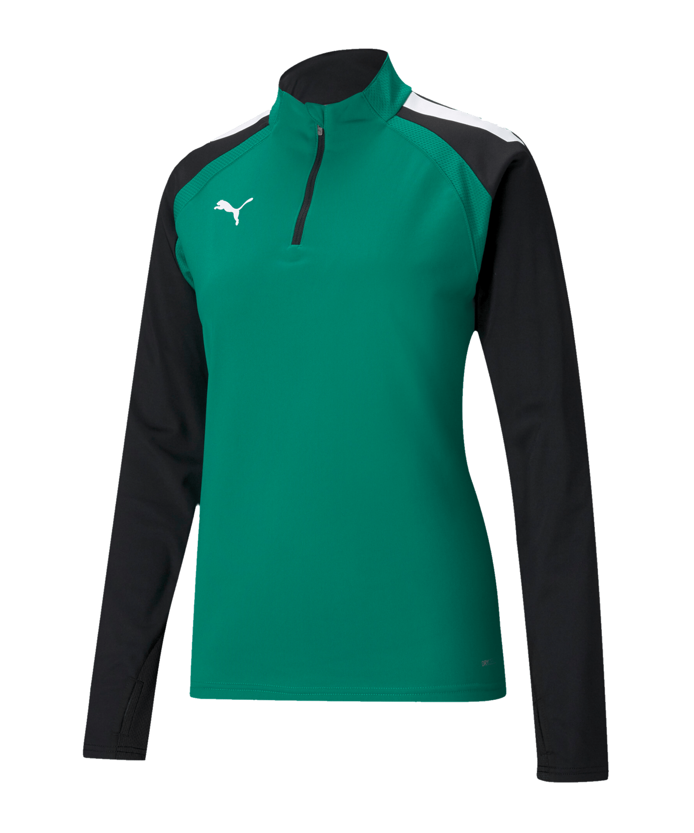 PUMA teamLIGA HalfZip Sweatshirt Damen Grün Schwarz F05 - gruen