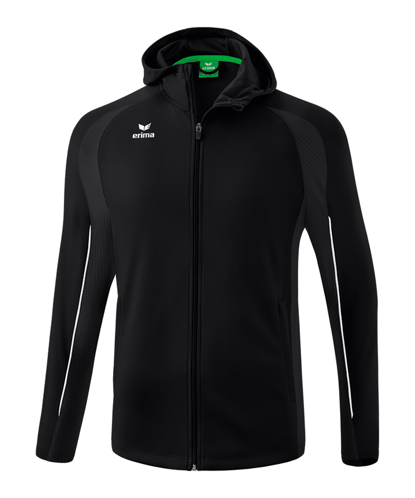 Erima Liga Star Kapuzenjacke Kids Schwarz Weiss - schwarz