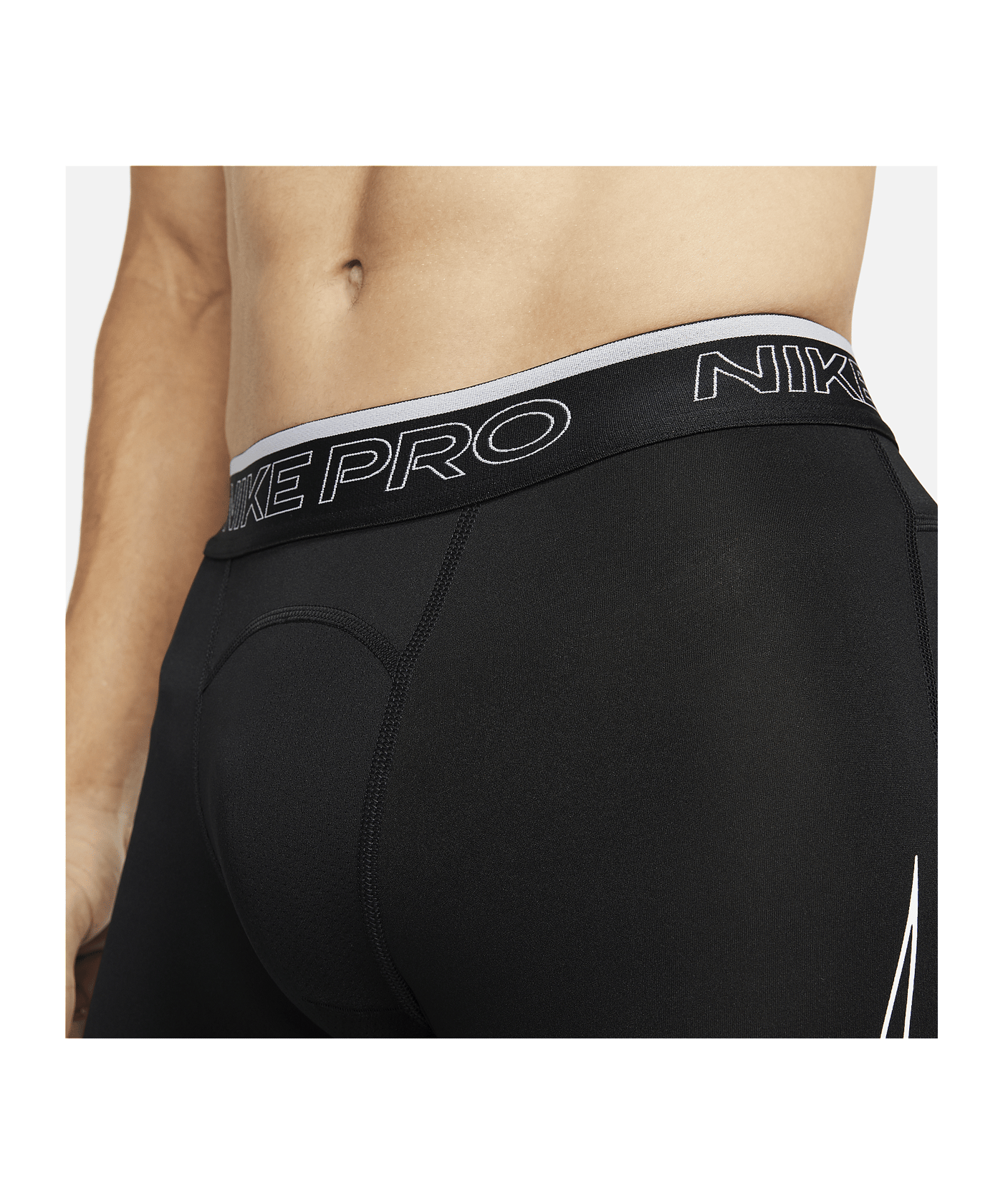Nike Pro Dri-FIT Short Tight Schwarz Weiss F010 - schwarz