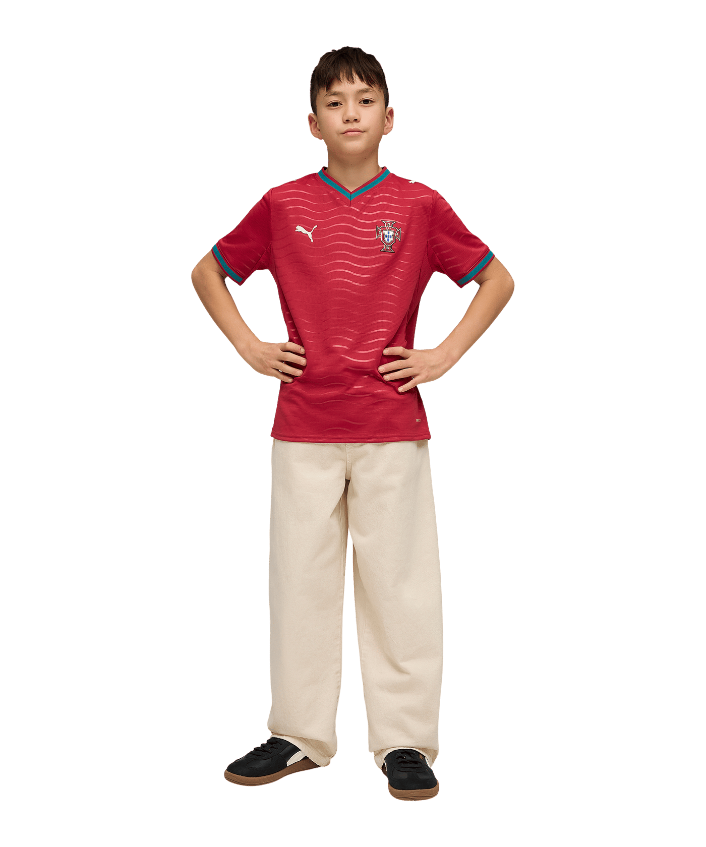PUMA FPF Portugal Replica Trikot Home WM 2026 Kids Rot F01 - rot