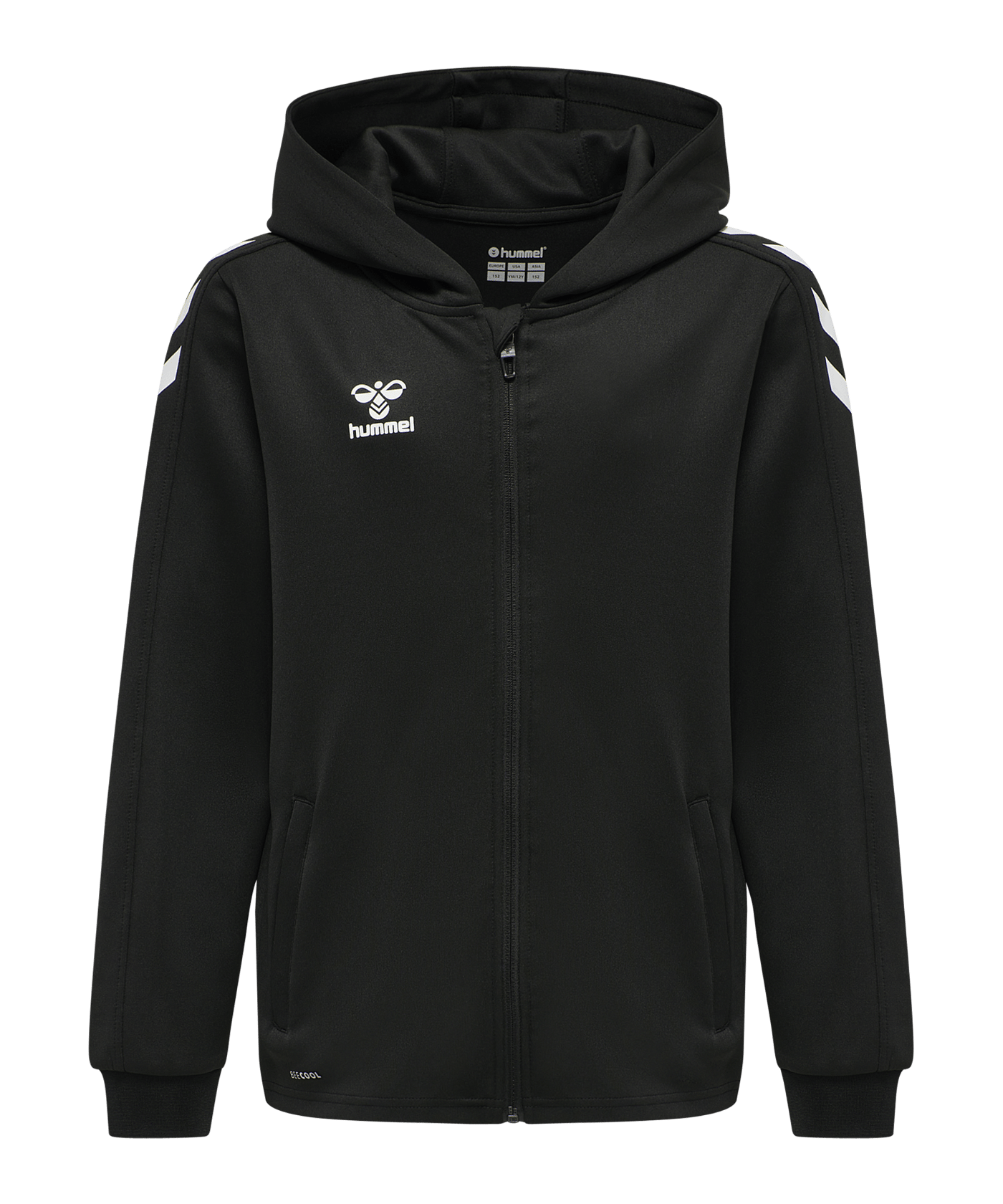 Hummel Core Xk Poly Kapuzenjacke Kids Schwarz F2042 - schwarz