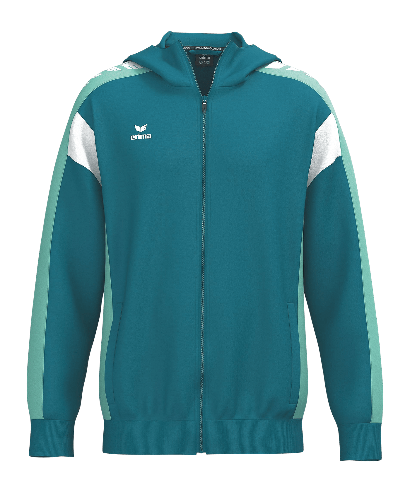 Erima Celebrate 125 Kapuzenjacke Blau Ftahitianbluemint - blau