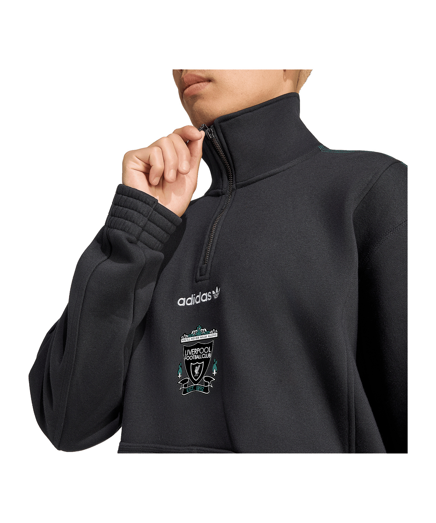 adidas FC Liverpool EQT Half Zip Top Schwarz - schwarz