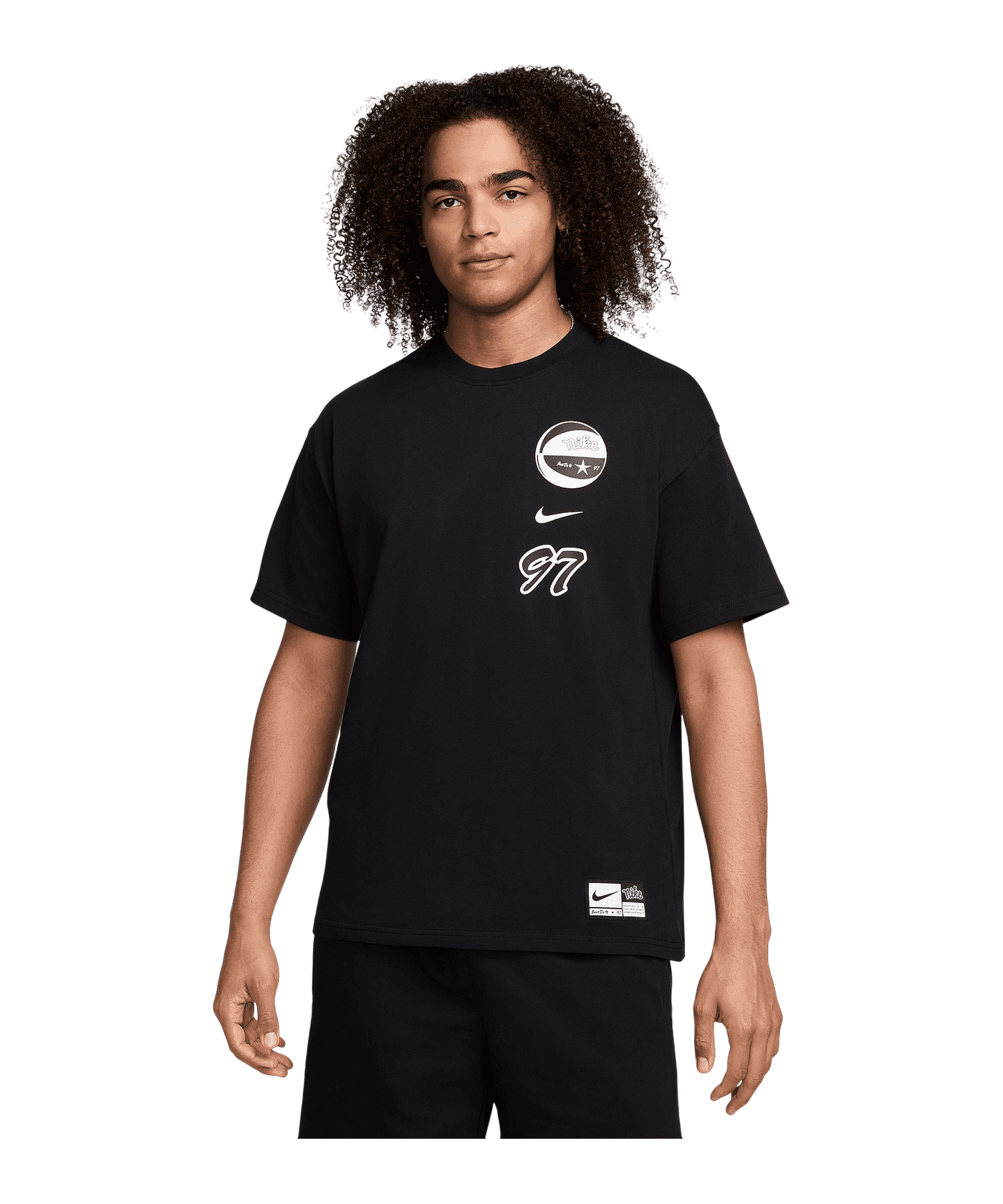 Nike Off Court M90 Basketball T-Shirt Schwarz F010 - schwarz