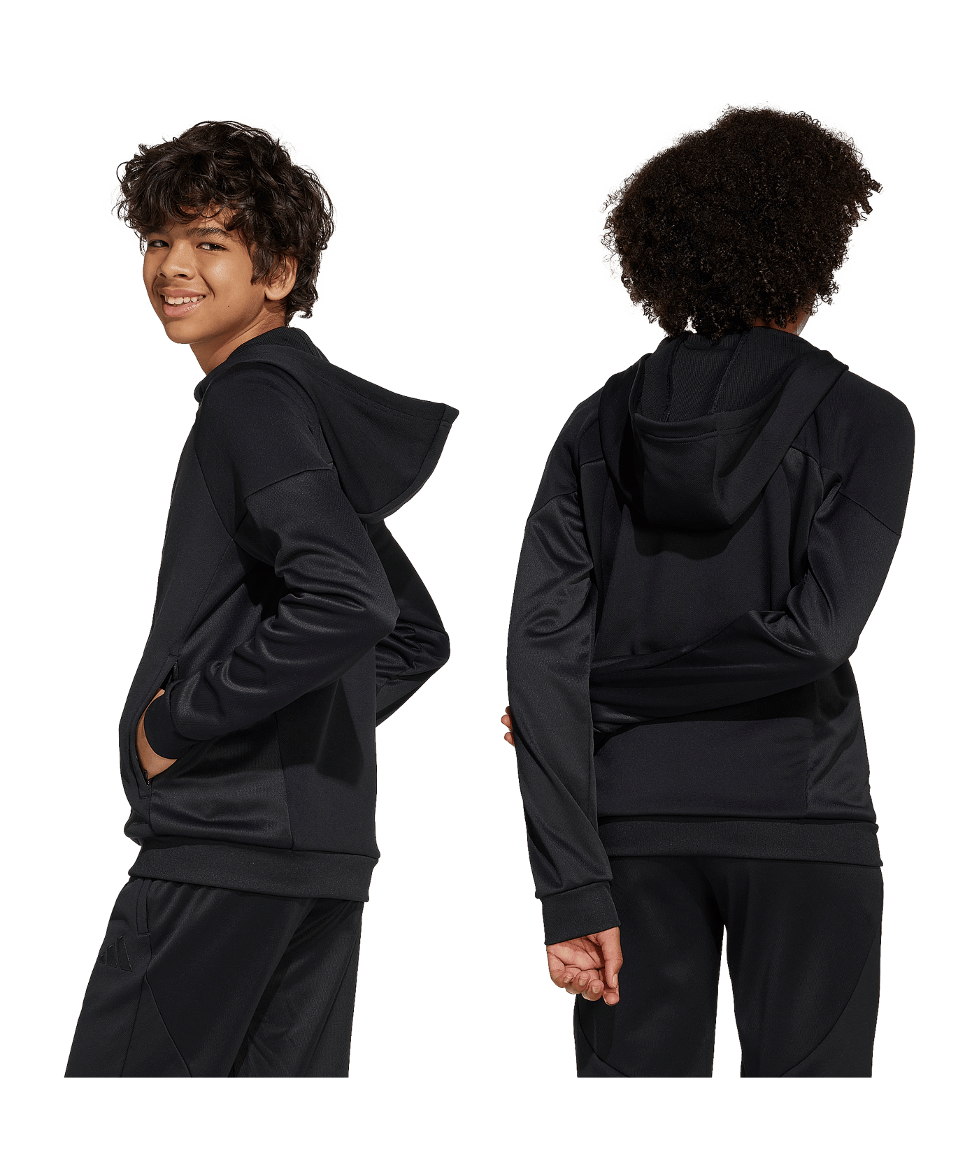 adidas Tiro 25 Kapuzenjacke Kids Schwarz - schwarz