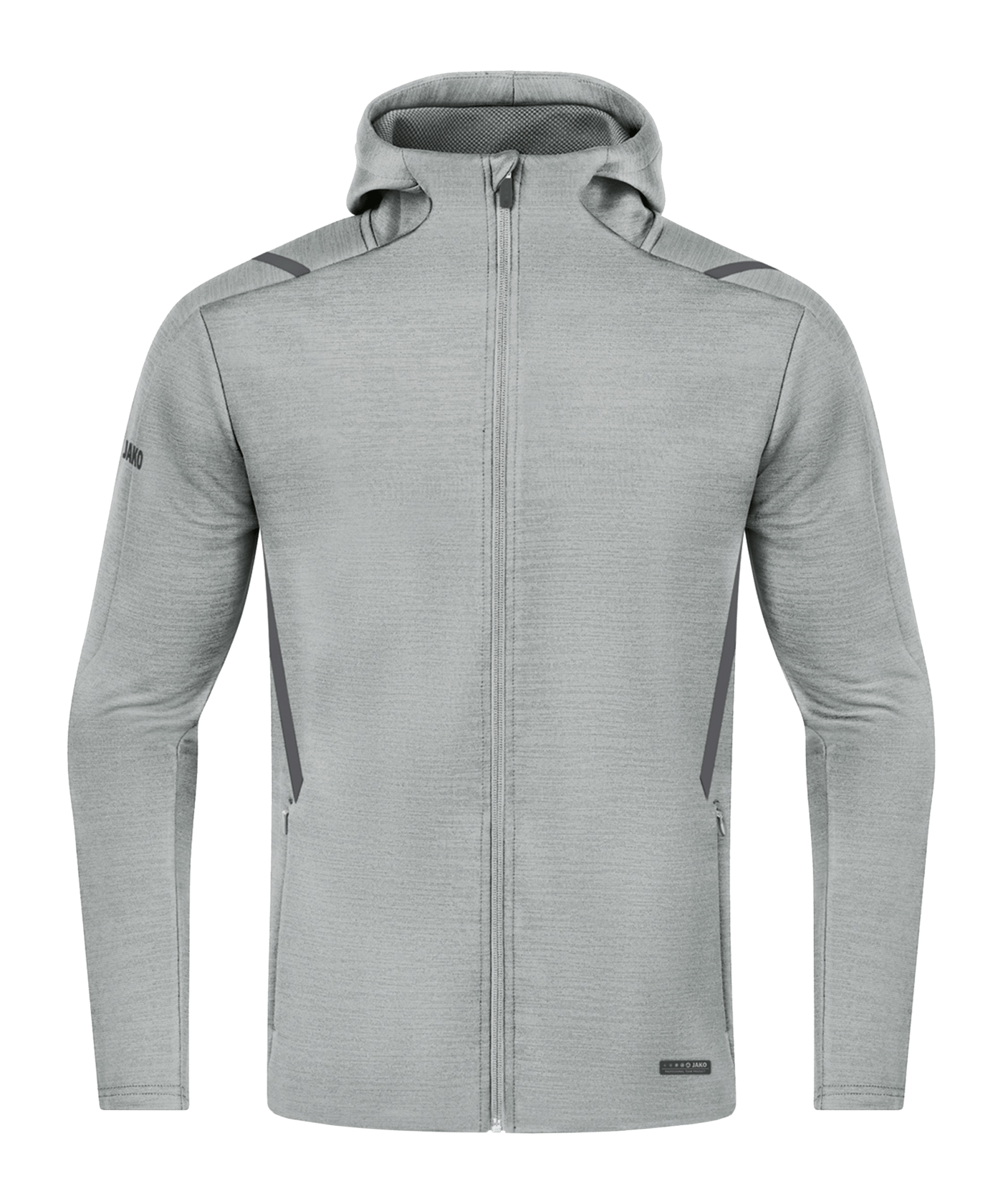 JAKO Challenge Freizeit Kapuzenjacke Grau F521 - grau
