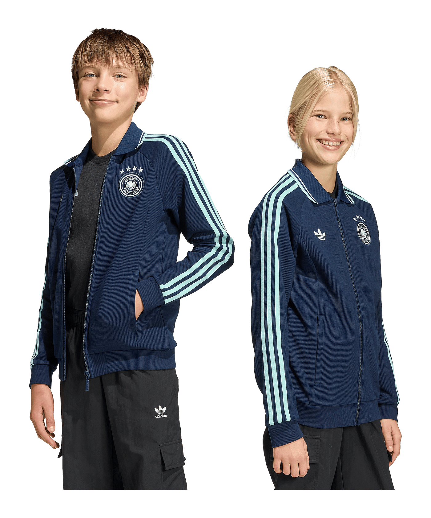 adidas Originals DFB Deutschland Anthem Jacke Kids Blau - blau