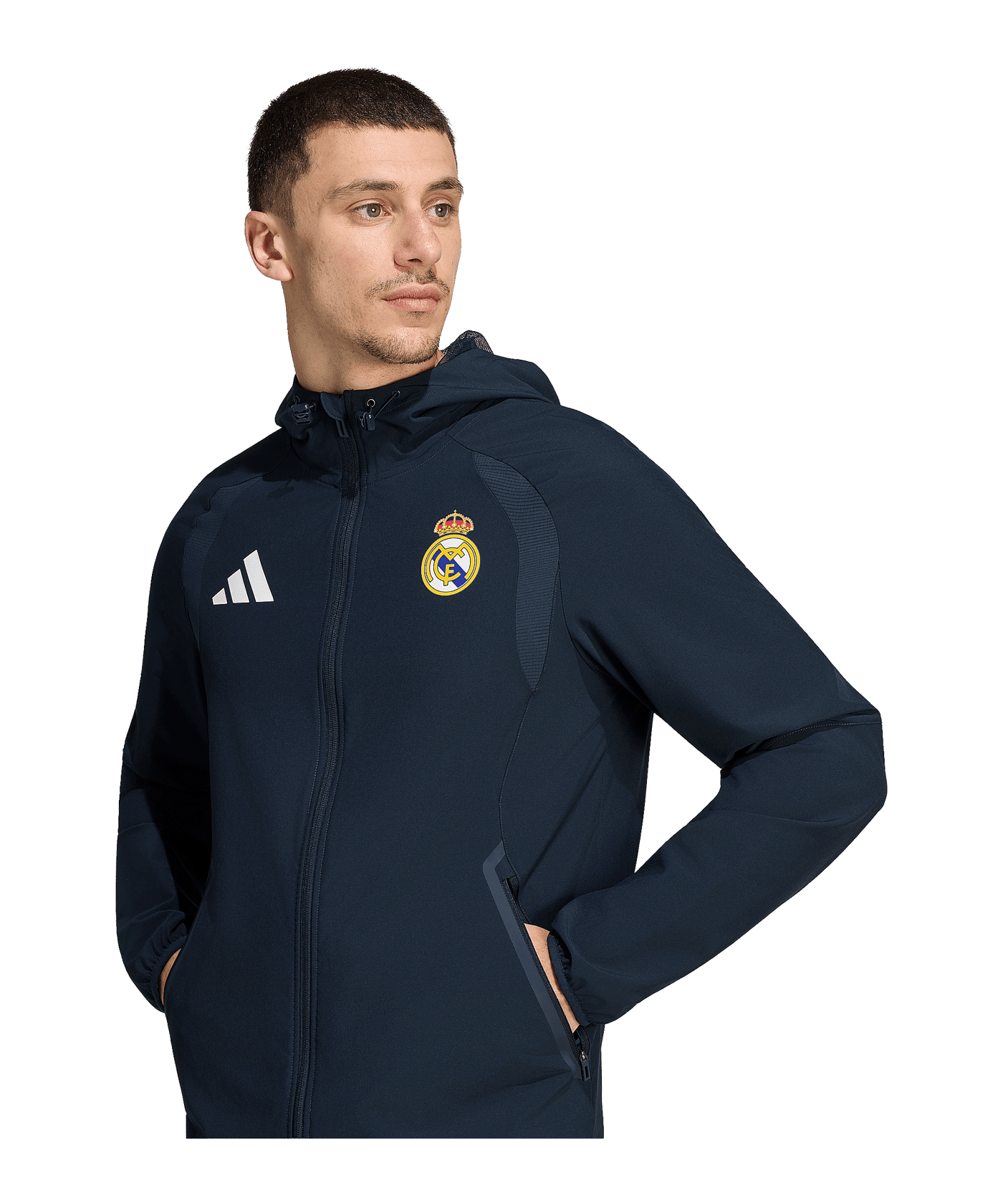 adidas Real Madrid Tiro Travel Windjacke Blau - blau