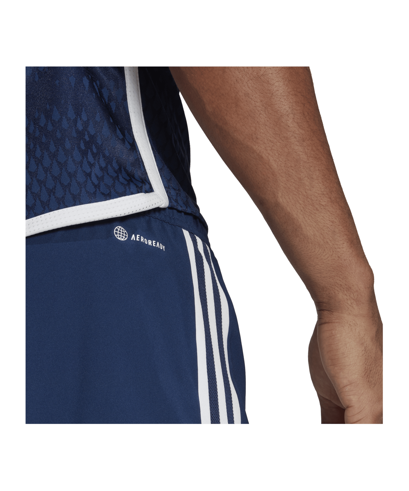 adidas Tiro 23 Competition Match Short Blau Weiss - dunkelblau
