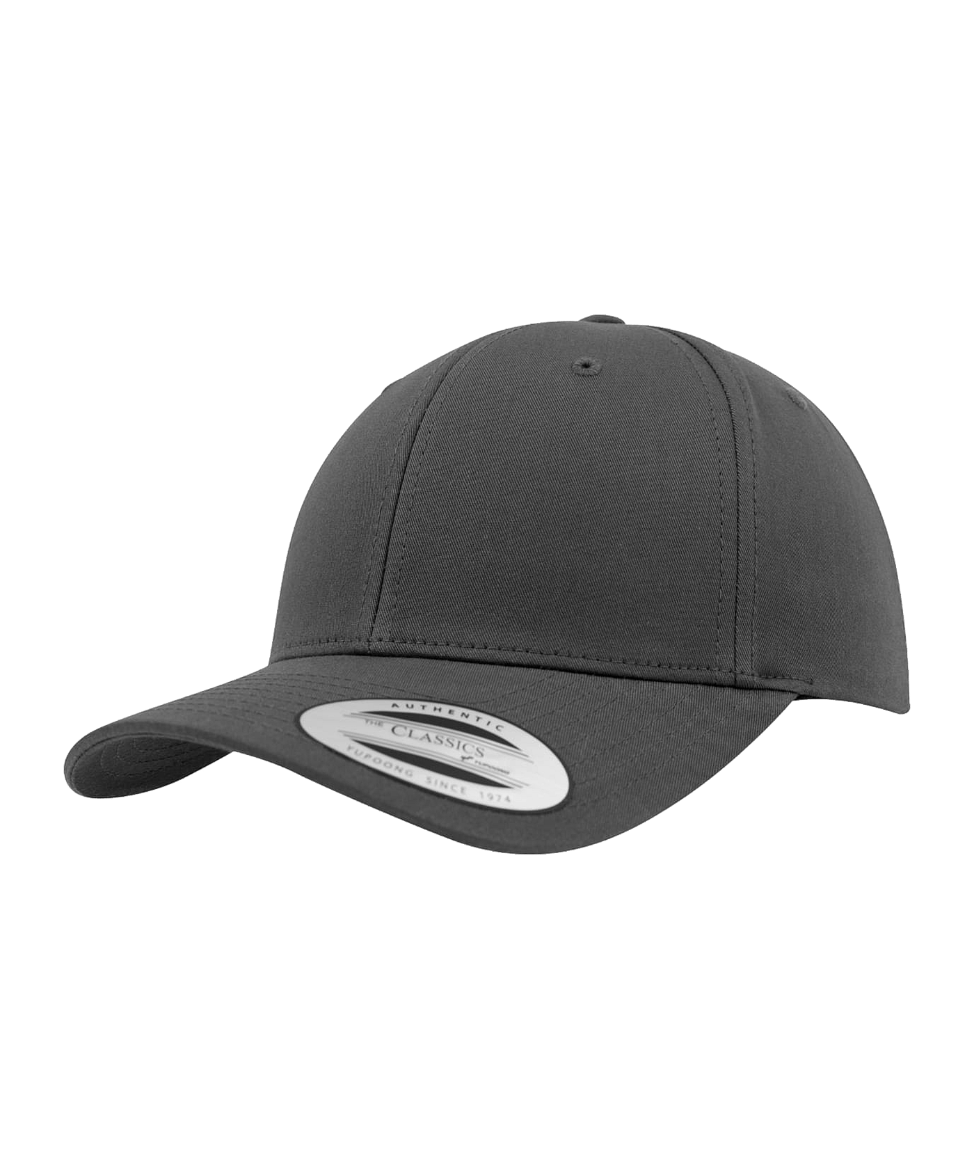 Merch Curved Classic Snapback Cap Charcoal - braun