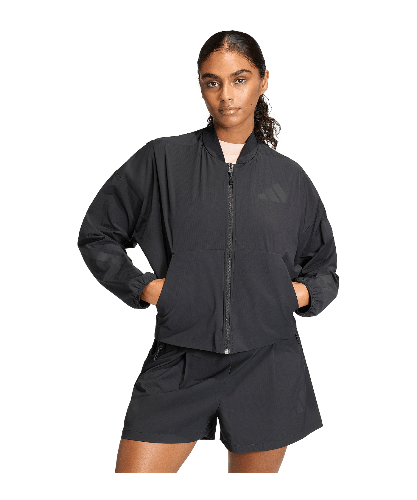 adidas Z.N.E Bomber Jacke Damen Schwarz - schwarz