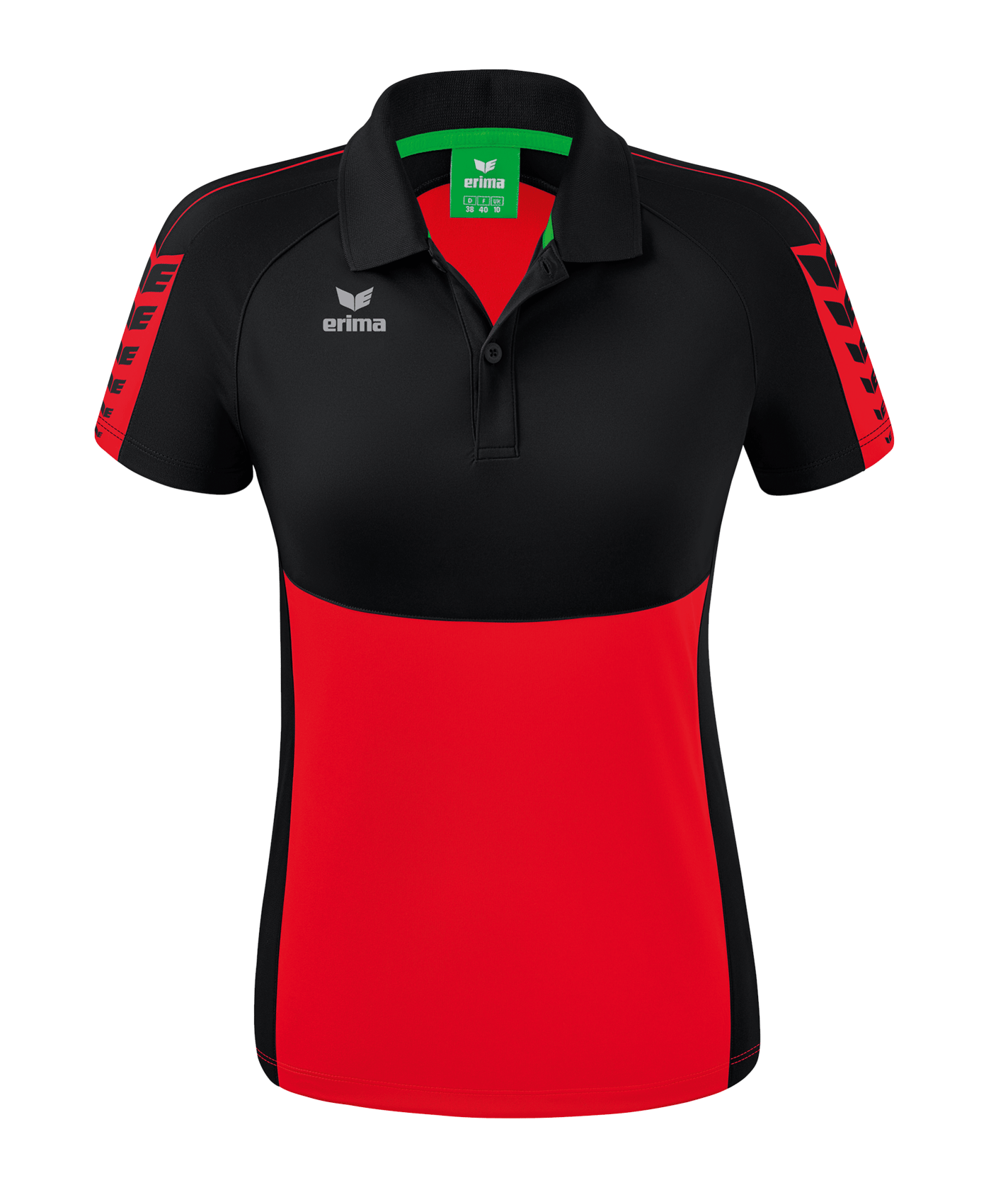 Erima Six Wings Poloshirt Damen Rot Schwarz - rot