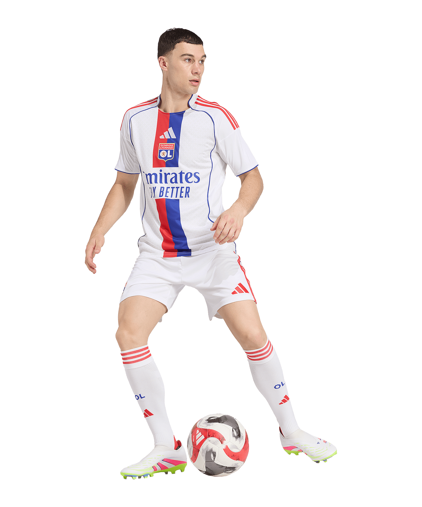 adidas Olympique Lyon Trikot Home 2025/2026 Weiß - weiss
