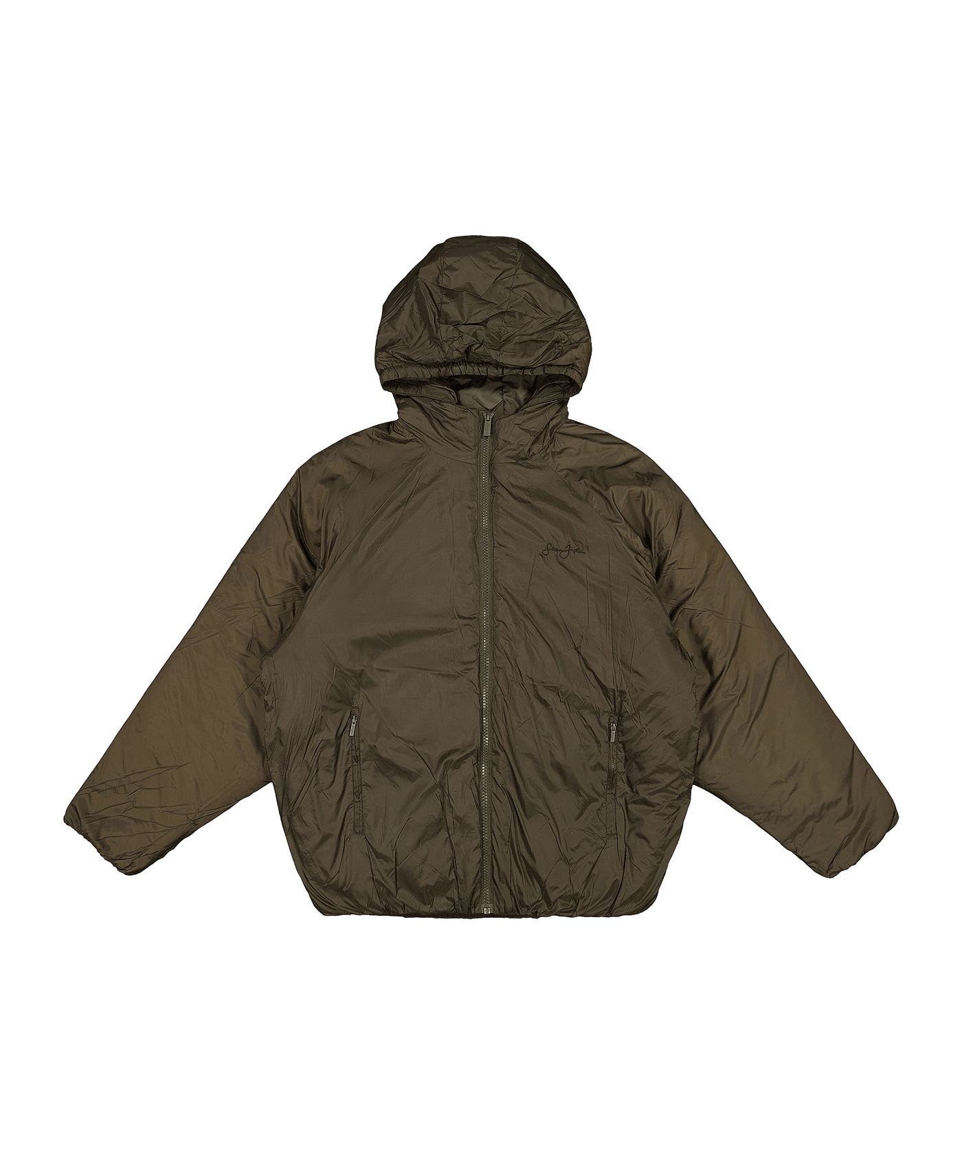 Sean John Logo Round Padded Jacke Braun - braun