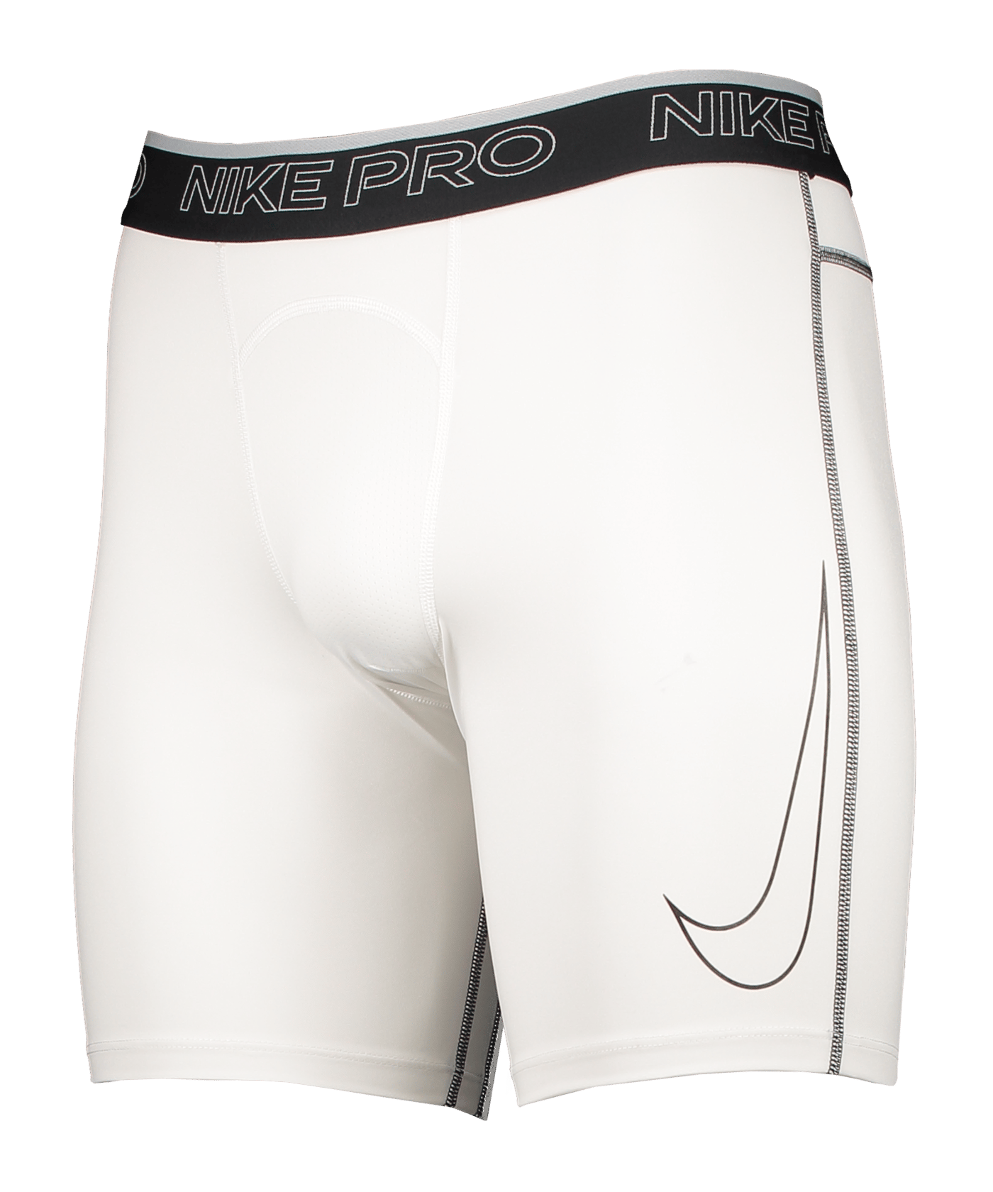 Nike Pro Dri-FIT Short Tight Weiss Schwarz F100 - weiss
