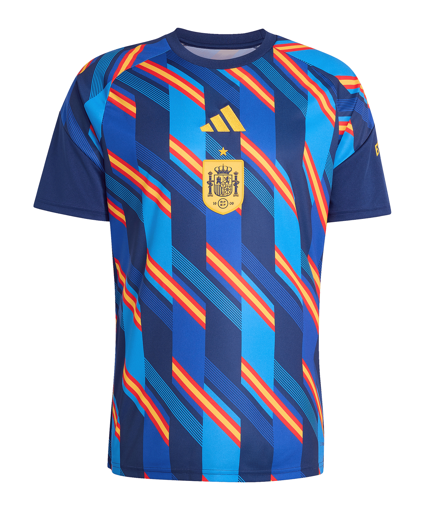adidas RFEF Spanien Prematch T-Shirt Blau - blau