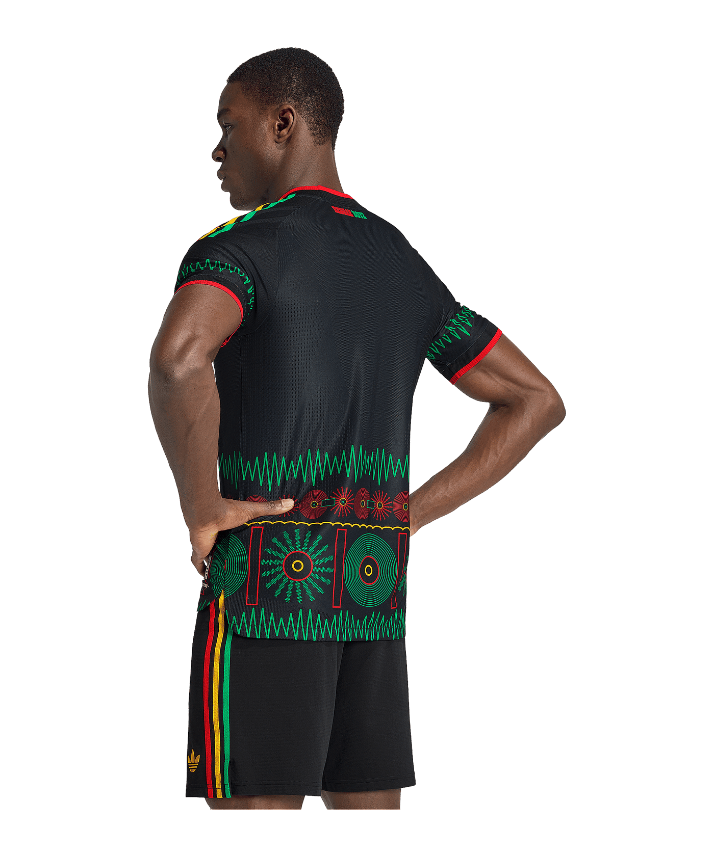 adidas Jamaika Authentic Trikot Away WM 2026 Schwarz - schwarz